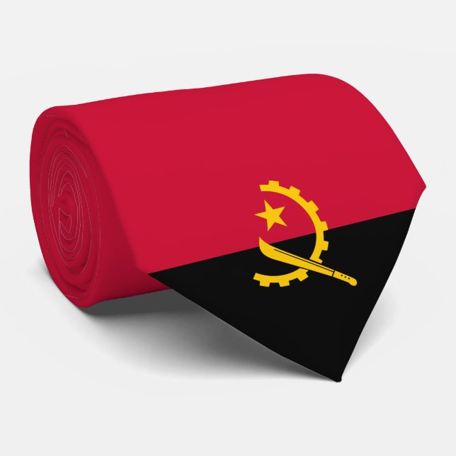 angolanische Flagge Krawatte (Gerollt)