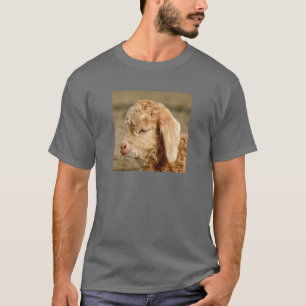 Angora Goat Kid - Erwachsener Dunkler T - Shirt