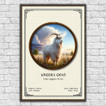 Angora Goat Zoology Series Poster<br><div class="desc">• This digital illustration features a detailed specimen study presented in a classic natural history museum style with scientific data and a vintage aesthetic.
• Requests and/or questions are encouraged and appreciated!</div>