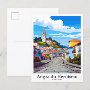 Angra do Heroismo Portugal Reisen Kunst, Dichtung  Postkarte