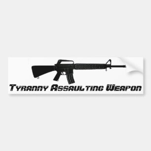 Angreifende Waffe der Tyrannei-AR-15 Autoaufkleber