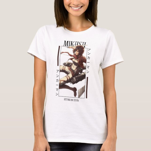 ANGRIFF AUF COOLES DESIGN VON TITAN-MIKASA T-Shirt (Vorderseite)