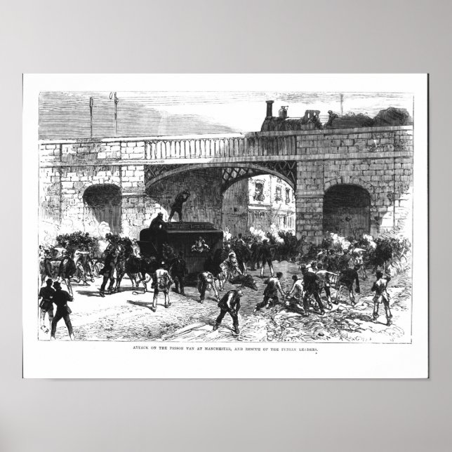 Angriff auf das Gefängnis Van in Manchester Poster (Vorne)