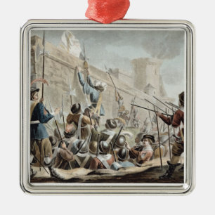 Angriff auf dem Boulogne-sur-Mer, graviert von Silbernes Ornament