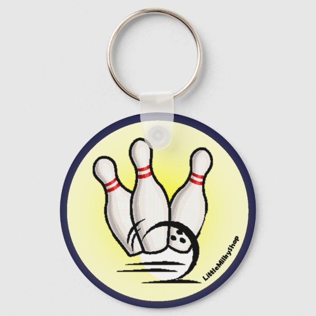 Angriff auf den Bowling Buttons Schlüsselanhänger (Vorderseite)