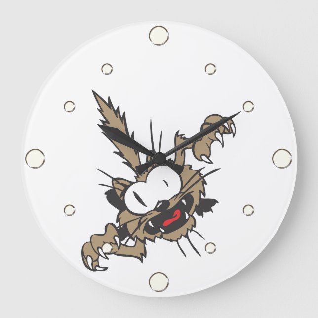 Angriff auf die Klappuhr Große Wanduhr (Vorderseite)