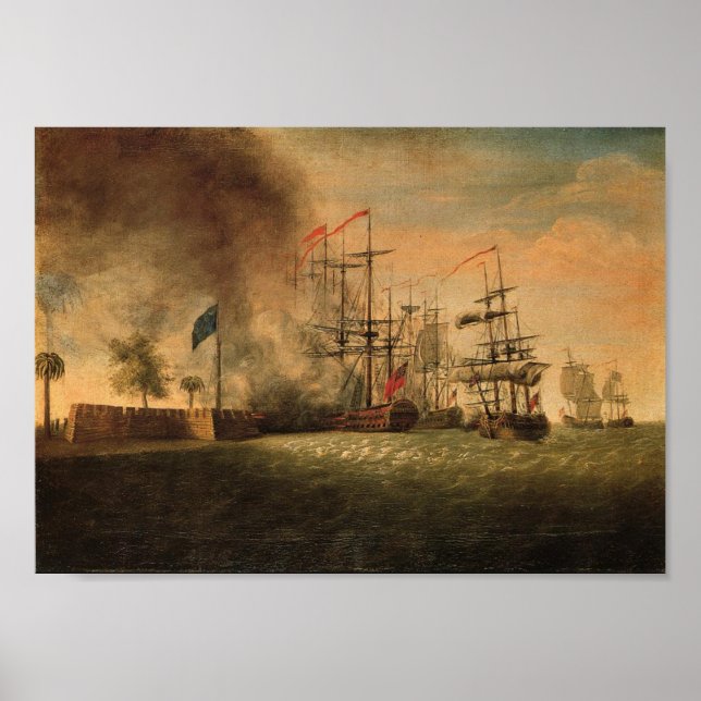 Angriff auf Fort Moultrie Poster (Vorne)