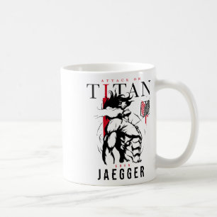 Angriff auf Titan-Aufkleber Kaffeetasse
