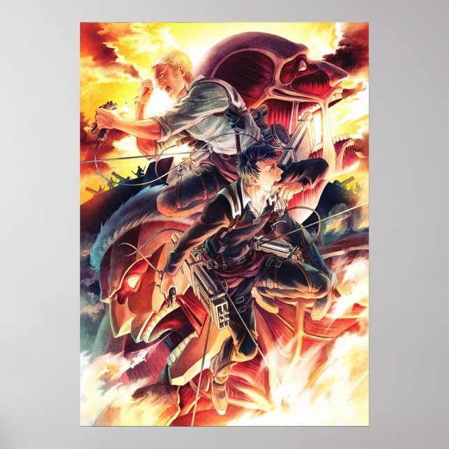 Angriff auf Titanreiner und Bertholdt Poster (Vorne)