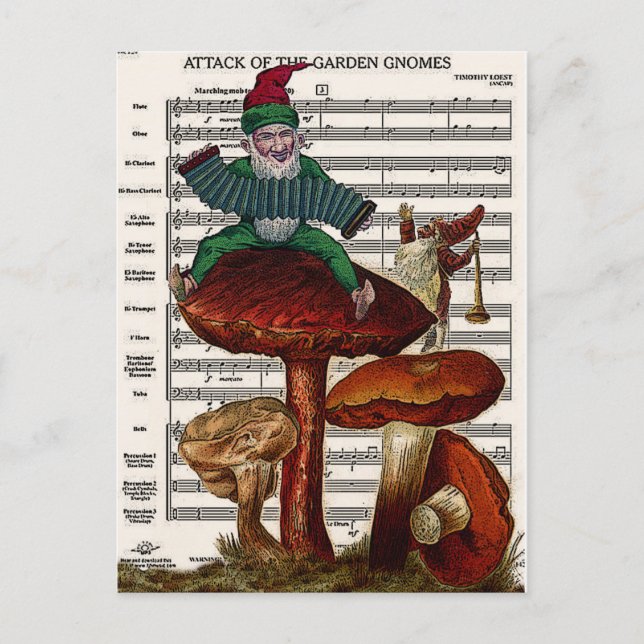 "Angriff der Gnome" Postkarte (Vorderseite)