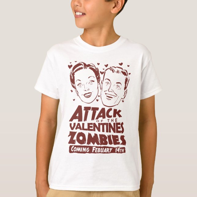 Angriff der Valentinsgruß-Zombies T-Shirt (Vorderseite)