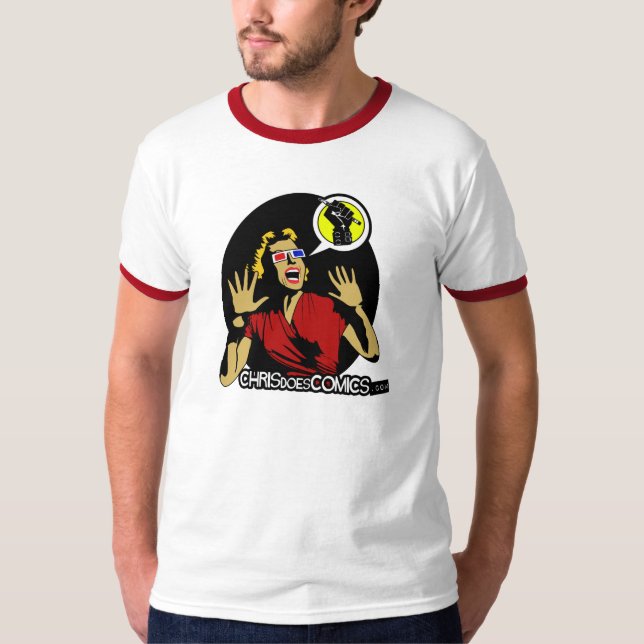 Angriff des 50 Fußes ChrisDoesComics in 3D! T-Shirt (Vorderseite)