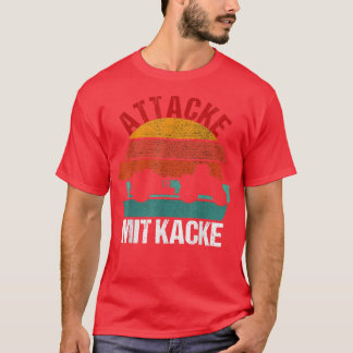 Angriff mit Kacke auf Traktor Fans Funny Bauern T-Shirt