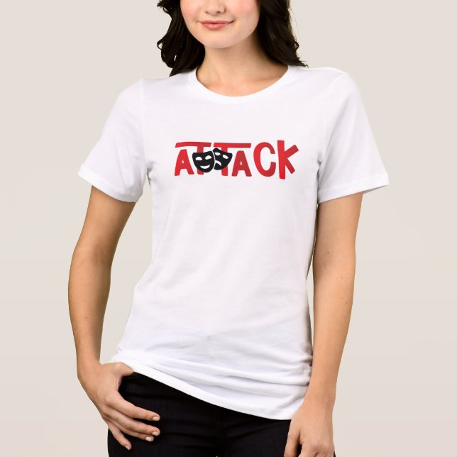 ANGRIFF mit Power Tri-Blend Shirt (Vorderseite)