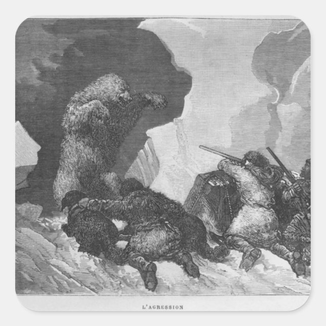 Angriff Quadratischer Aufkleber (Vorderseite)