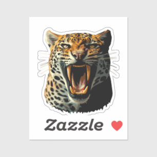 Angriffskopf von Leopard Aufkleber