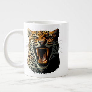 Angriffskopf von Leopard Jumbo-Tasse