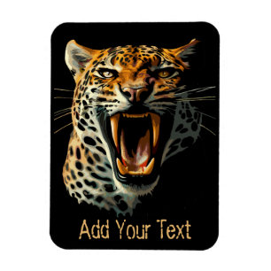 Angriffskopf von Leopard Magnet