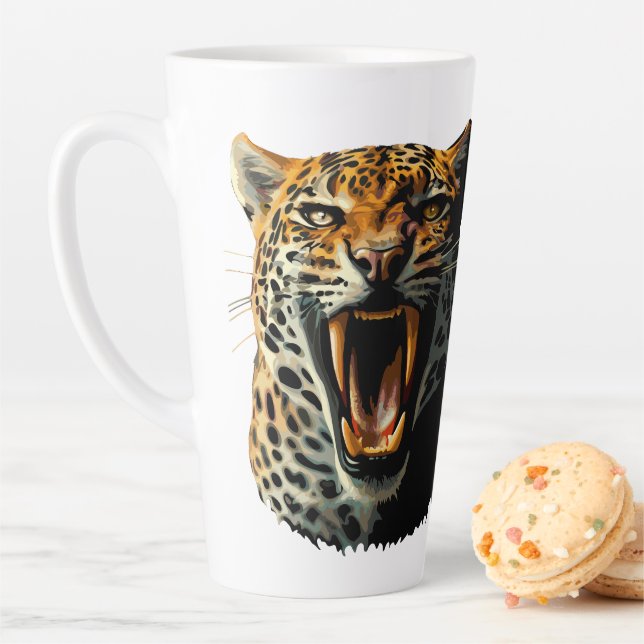 Angriffskopf von Leopard Milchtasse (Beispiel)