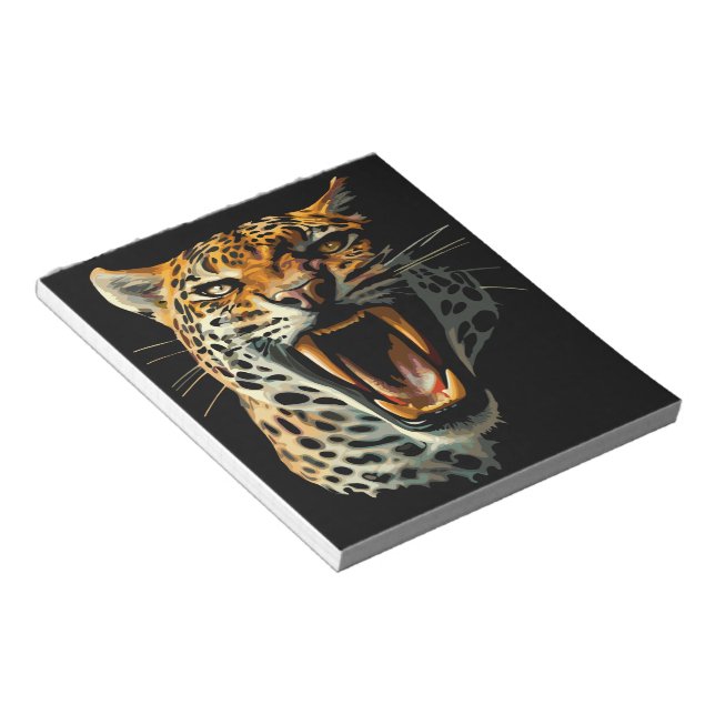 Angriffskopf von Leopard Notizblock (angewinkelt)