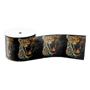 Angriffskopf von Leopard Ripsband