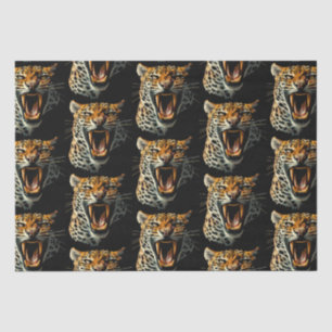 Angriffskopf von Leopard Seidenpapier