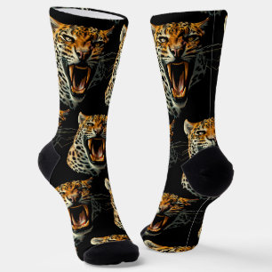 Angriffskopf von Leopard Socken