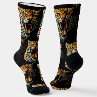 Angriffskopf von Leopard Socken