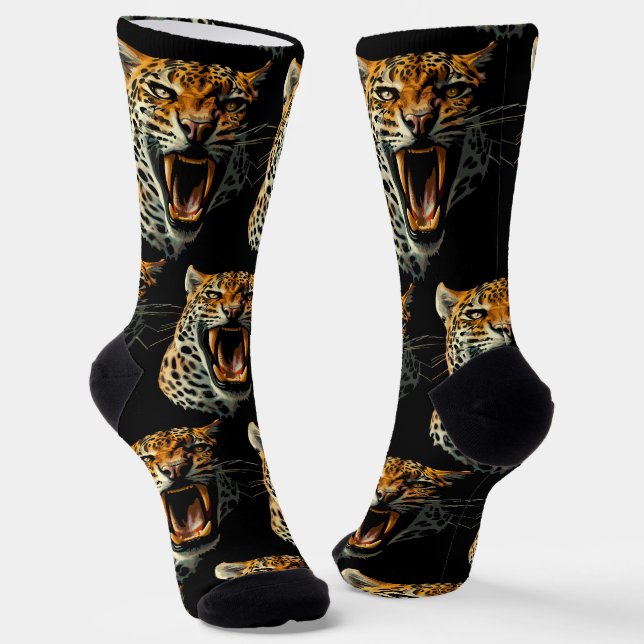 Angriffskopf von Leopard Socken (Gewinkelt)