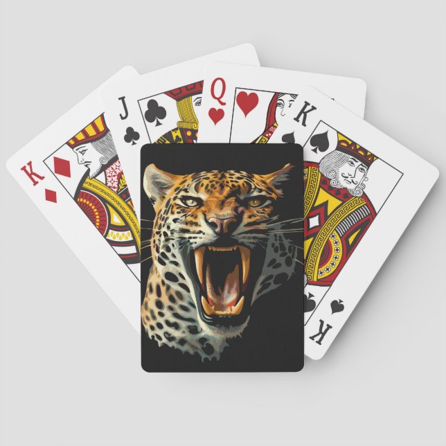 Angriffskopf von Leopard Spielkarten (Rückseite)