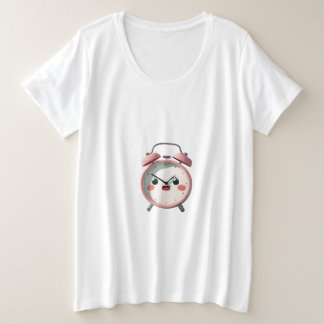 Angry Alarm Clock Cartoon – I Hate Mornings Große Größe T-Shirt