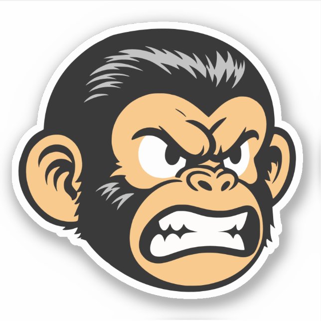 Angry Ape Aufkleber (Vorderseite)