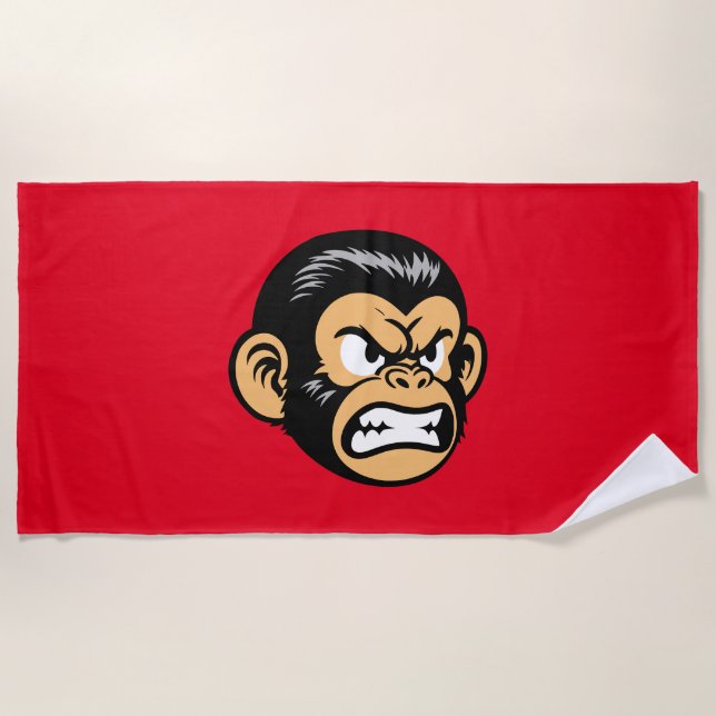 Angry Ape Strandtuch (Vorderseite)