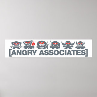Angry Associates Crew - grau auf leicht Poster