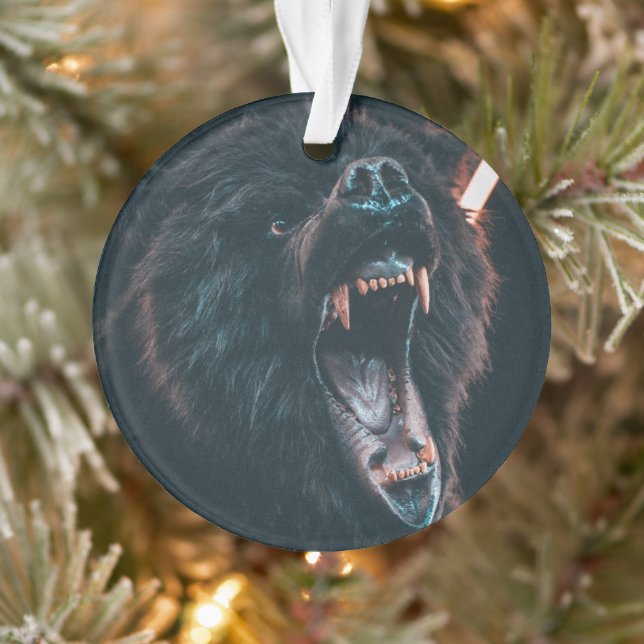Angry Bar Zeth Black Bar Growl Ornament (Baum)