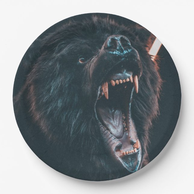 Angry Bar Zeth Black Bar Growl Pappteller (Vorderseite)