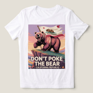 Angry Bear California Funny T-Shirt Tri-Blend Shirt