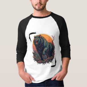 "Angry Bear Graphic Full-Sleeve T - Shirt: Edgy St T-Shirt