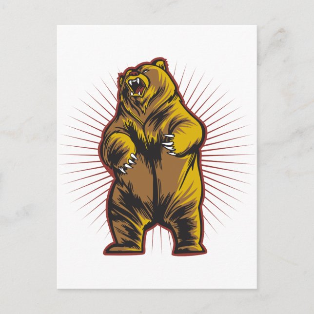 Angry Bear Postkarte (Vorderseite)