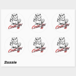 Angry Beaver Canadian AF Sticker
