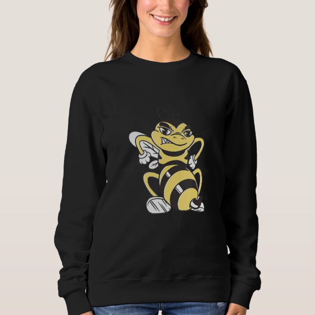 Angry Bee Beängstigend Sweatshirt (Vorderseite)