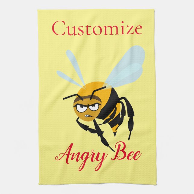 Angry Bee Thunder_Cove Geschirrtuch (Vertikal)
