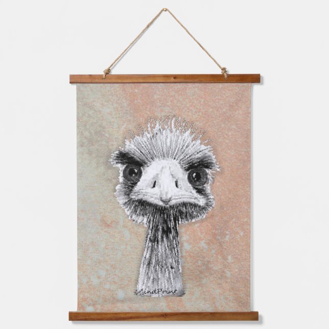 Angry Bird Wandteppich Mit Holzrahmen (Vorderseite)