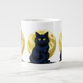 Angry black cat Jumbo-Tasse