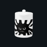 Angry Black Paint Spritzer<br><div class="desc">Ein wütender schwarzer Spritzer. Originelles Cartoon-Design in Schwarz und Weiß.</div>