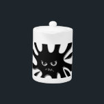 Angry Black Paint Spritzer<br><div class="desc">Ein wütender schwarzer Spritzer. Originelles Cartoon-Design in Schwarz und Weiß.</div>