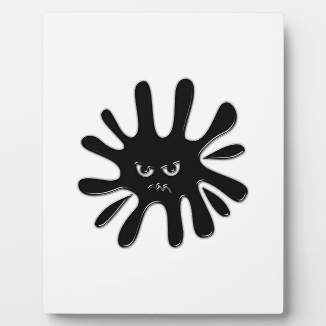 Angry Black Paint Spritzer Fotoplatte (Vorderseite)