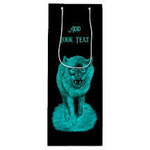 Angry Black Wolf in der Nacht