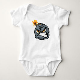 Angry Bomb Cartoon Baby Bodysuit Strampler