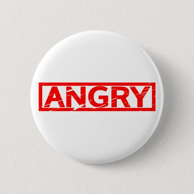 Angry-Briefmarke Button (Vorderseite)
